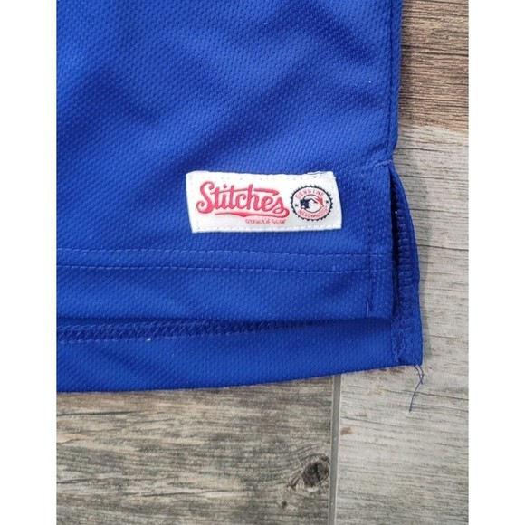 CHICAGO CUBS Jersey STITCHES Men’s LARGE Embroidered Logos Dual Sided MLB Gear - Picture 6 of 14